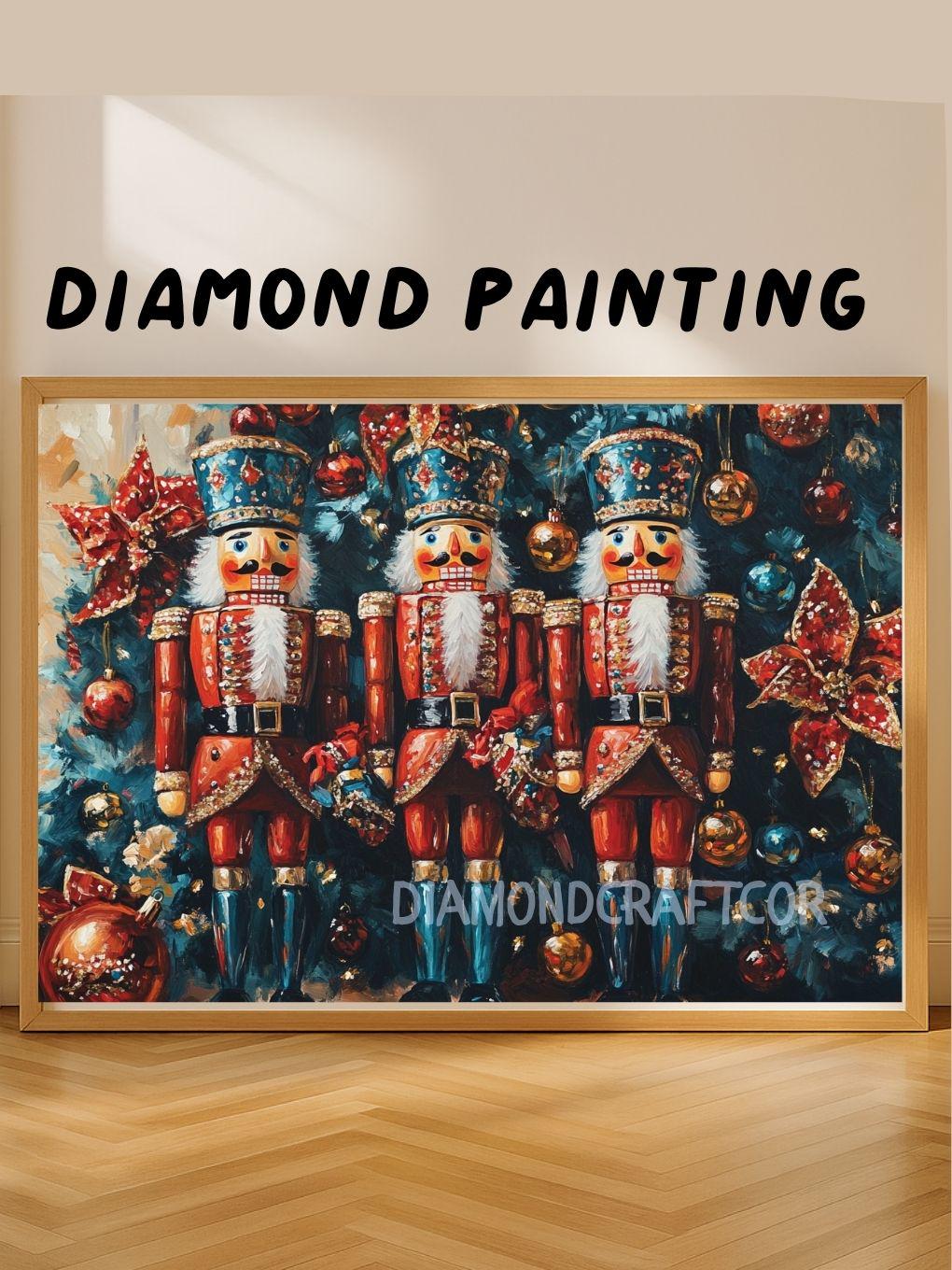 Nutcracker Christmas Trio Diamond Painting Kit: DIY Gem Art - Etsy