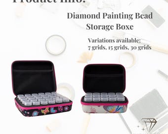 Boîte de rangement pour perles de peinture au diamant : étui de rangement portable