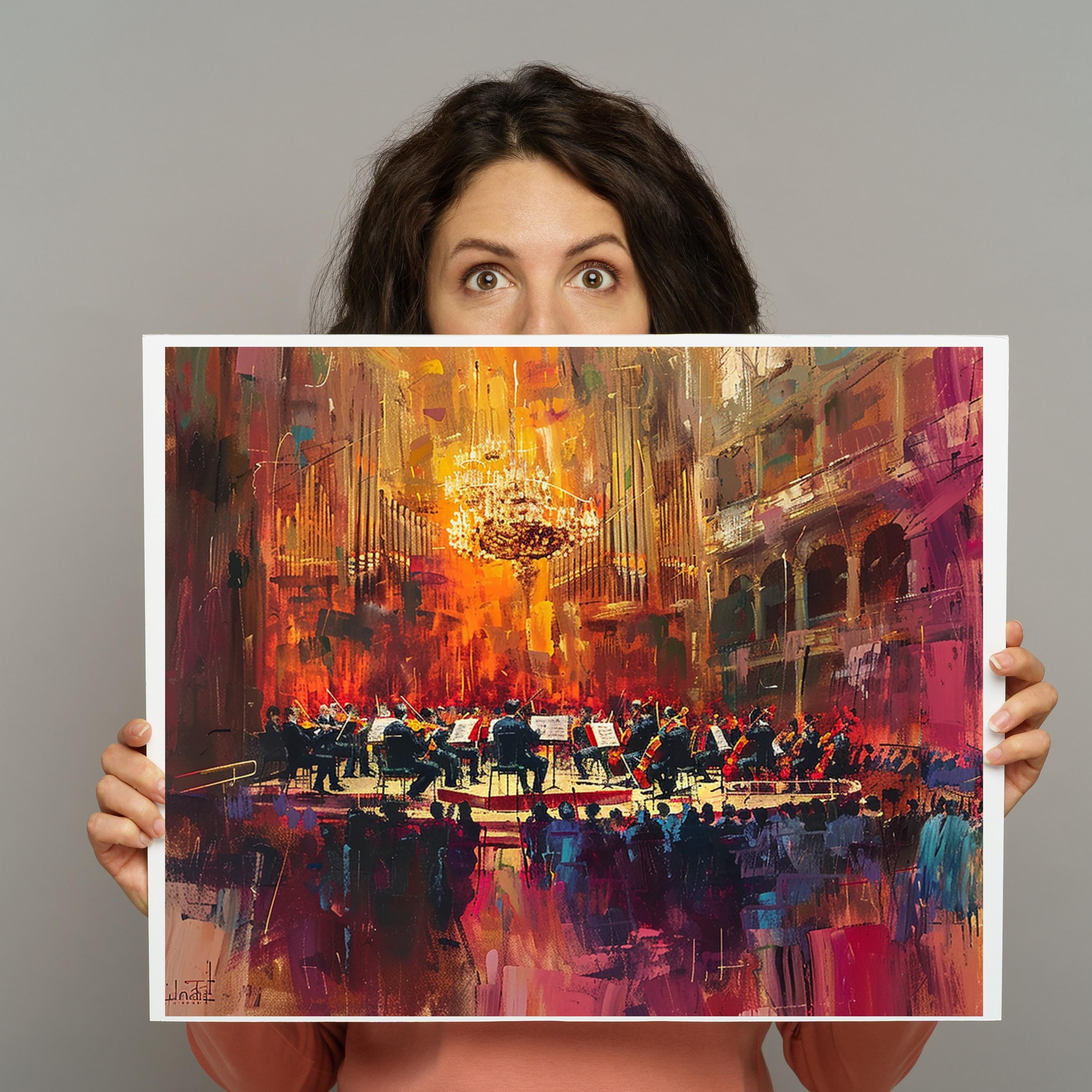Orchestra Paint by Numbers Kit for Adults, Classical Music Concert