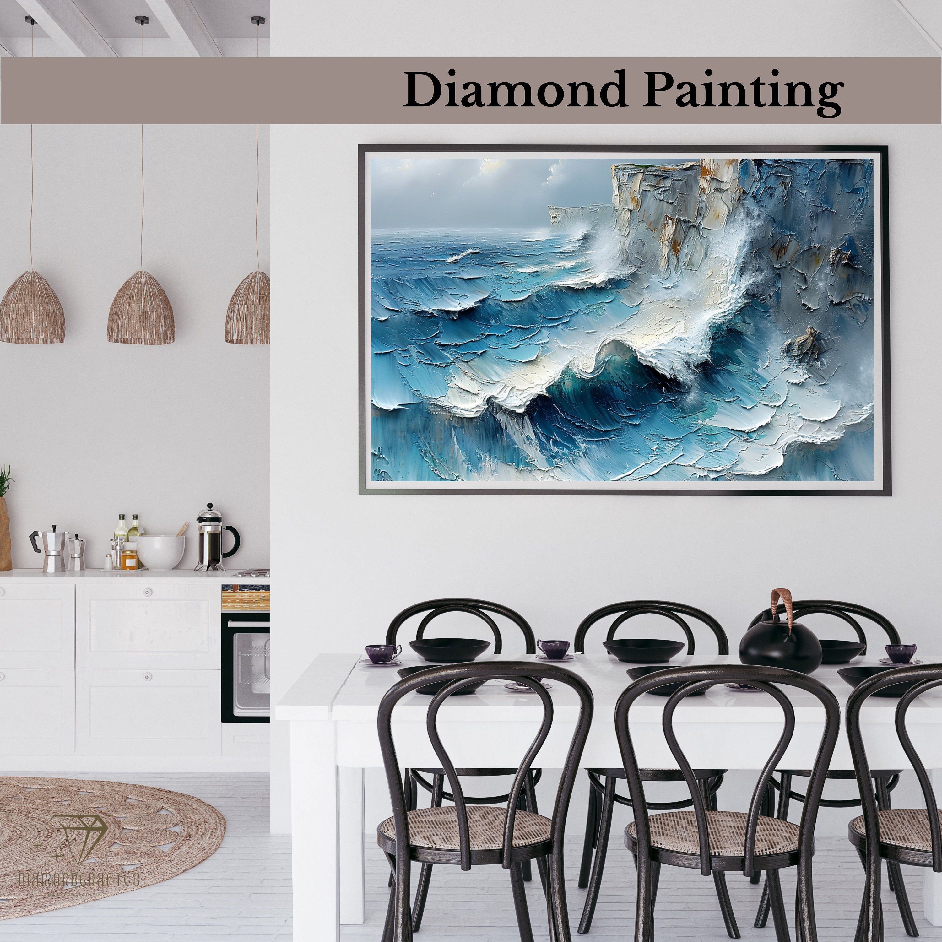 HsdsBebe Diamond Painting Kit, Princess And Frog Full Drill DIY Craft, Rhinestones And Canvas