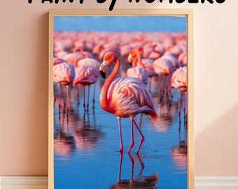 Graceful Flamingo Paint by Numbers Kit, DIY Acrylic Art