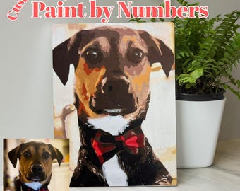 Custom Photo Paint by Numbers Kit: Personalized DIY Acrylic Painting on Canvas