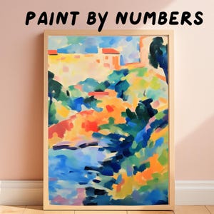 Fauve Landscape Paint by Numbers Kit: Abstract Nature DIY Art