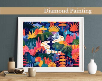 Diamond Painting 5D Fai Da Te 30x40 Cm, Kit Completo Con Tela E Attrezzi Per Decorazione Parete E Relax
