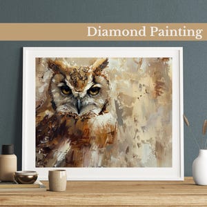 Owl Wisdom Diamond Painting Kit,Gem Art Kits For Adults And Kids, Diy Rhinestones Art Diamond Painting Art, Home Wall Decor