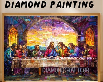 The Last Supper Diamond Painting Kit, Impressionist Style,DIY Rhinestone Art for Home Decor, Gem Art For Adults & Kids, Incanto Painting