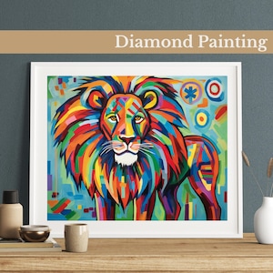 Kit de pintura de diamante vibrante Majesty, kits de arte de pedras preciosas para adultos e crianças, arte de pintura de diamante com strass faça você mesmo, decoração de parede para casa