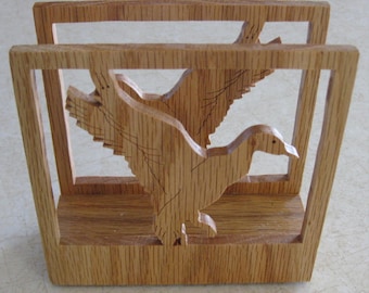 Oak Duck Napkin Holder