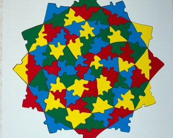 Wooden Pinwheel Puzzle