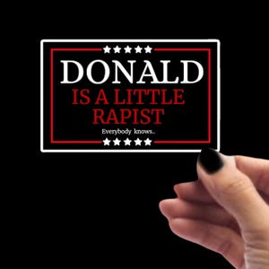 Anti Trump Vinyl Aufkleber, Benutzerdefinierter wasserdichter 4 "x 2" Aufkleber