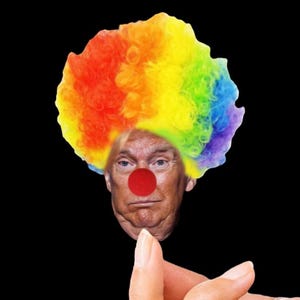 Trump Clown Vinyl Sticker, Custom Waterproof 3.5” Sticker, Gift For Her, Anti Trump Sticker