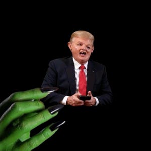 トランプ・ナマケモノ ビニールステッカー：反トランプ、反MAGA、耐水性 4インチ