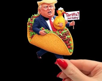 Pegatina de vinilo TACO Trump, anti MAGA, personalizada, resistente al agua, de 4 pulgadas