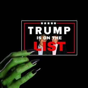 Trump Is On The LIST Vinyl-Aufkleber, Anti Trump Anti MAGA Benutzerdefinierter wasserfester 4-Zoll-Aufkleber