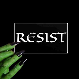 RESIST Anti Trump Vinyl Sticker, Anti MAGA Custom Water Resistant 4”x3” Sticker