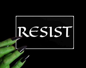 Pegatina RESIST Anti Trump: Vinilo anti-MAGA, resistente al agua, 4"x3"