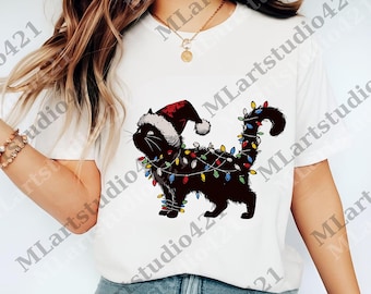Funny Cat Christmas png, Cute Xmas Tree Graphic png, Holiday Cat Lover Digital, Unisex Festive Gift, Winter Outfit png