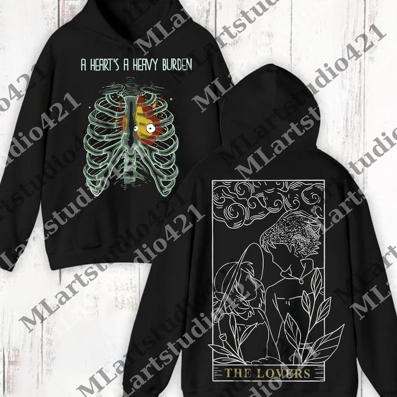 a black hoodie with a picture of a skeleton on it