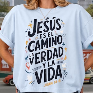 Jesus Es El Camino La Verdad Y La Vida PNG, Christian Faith Digital Download, Bible Verse Religious Art