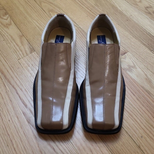 Vtg giorgio brutini private collection two tone mens shoes sz 12m