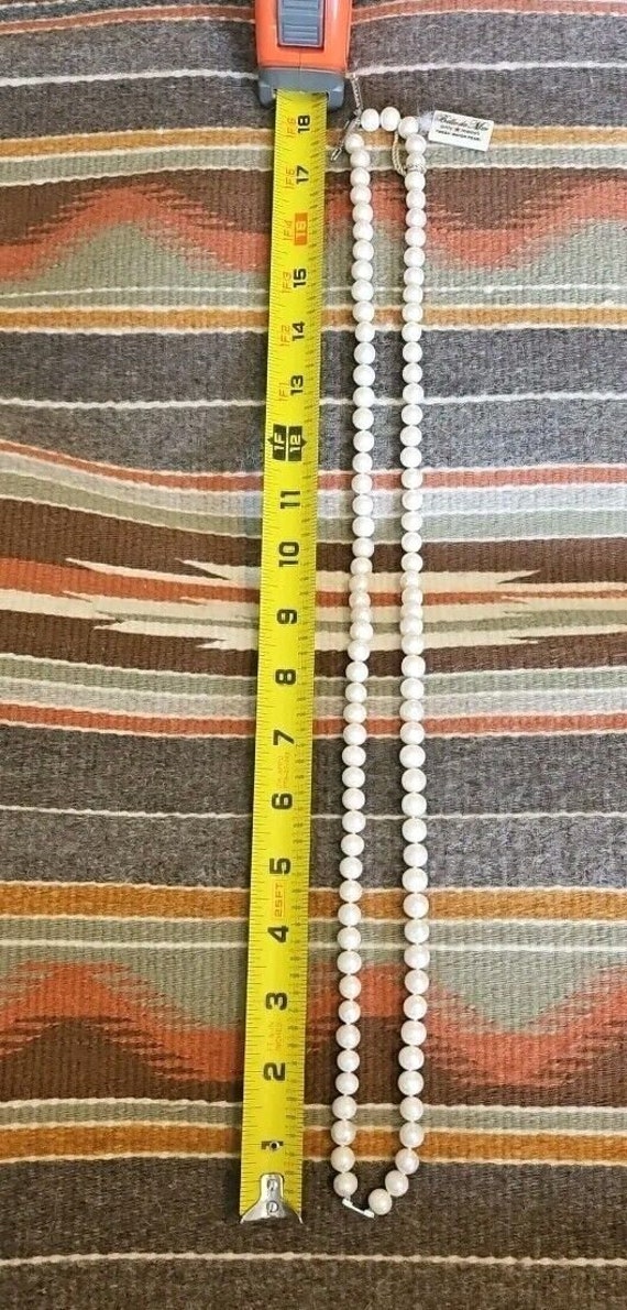 Vtg macys white cultured freshwater pearls doub s… - image 7
