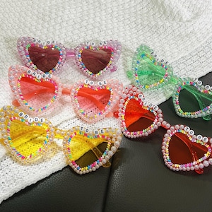 Personalised Sunglasses for the Concerts Wedding Birthday Bridesmaids Party Glasses,Sunglasses,custom concert heart sunglasses with crystal