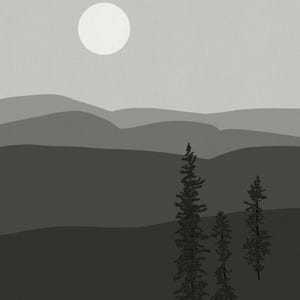 Moon Sorrow 2 - Cartão de saudação de simpatia, condolências e luto 5x7