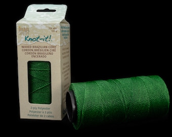 Brazilian Waxed Polyester Cord 1mm 2 play 157 yards Sand