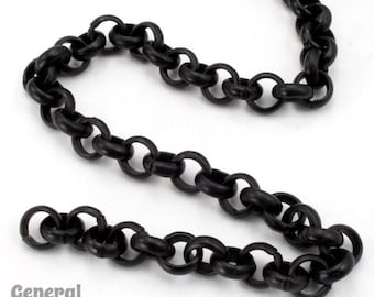 Matte Black 4mm Rolo Chain CC48