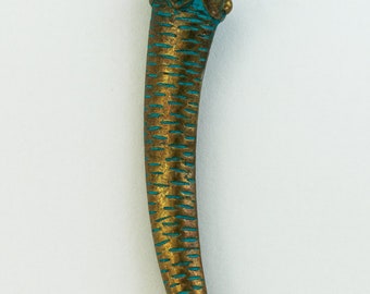 25mm Antique Brass//Patina Pewter Tusk #CHA312