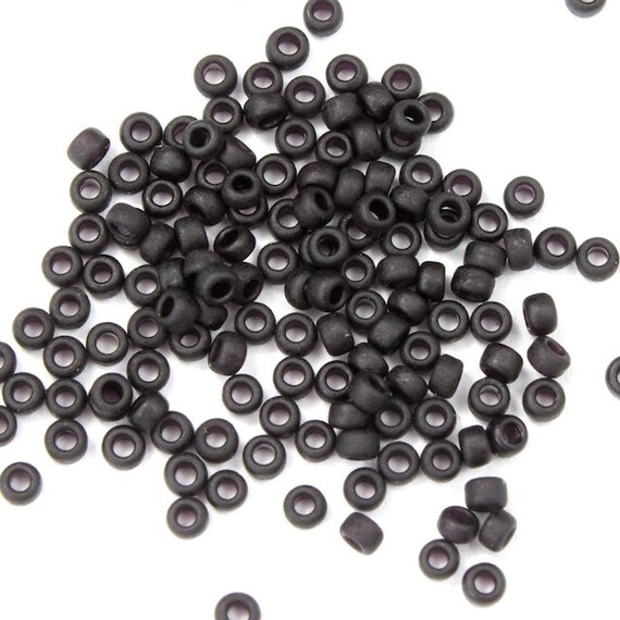 15/0 Matte Black Japanese Seed Bead 20 Gm 1/2 Kilo JPO001 | Etsy