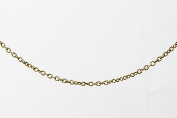 Antique Brass 2mm x 1mm Delicate Cable Chain CC180