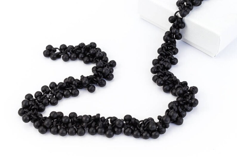 Matte Black 4mm Ball Cluster Chain #CC108