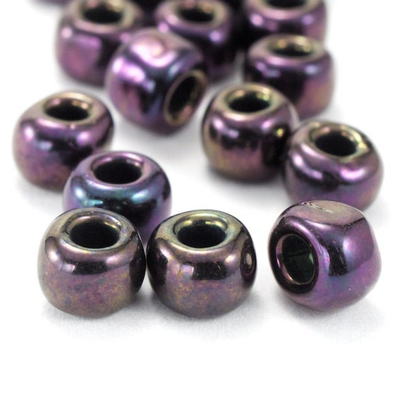 #JFF004 6//0 Metallic Purple Iris Japanese Seed Bead 40 Gram