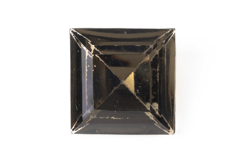 20mm Black Diamond Square Point Back Fancy Stone #XS175-C