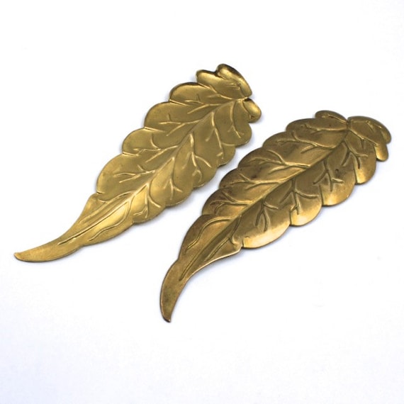 77mm Raw Brass Leaf 25 Etsy