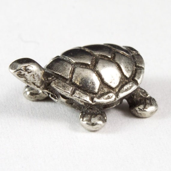15mm X 11mm Antique Silver Tierracast Pewter Turtle Bead | Etsy
