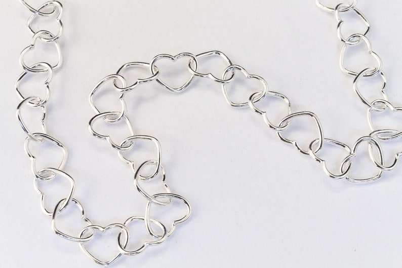 4mm Sterling Silver Heart Shaped Chain #BSW089