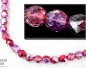 10mm Metallic Amethyst Pink Two Tone Fire Polished Bead (25 Pcs) FPX131