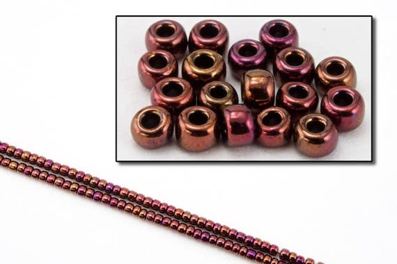 #JFJ011 11//0 Metallic Cerise Iris Japanese Seed Bead 20 gm