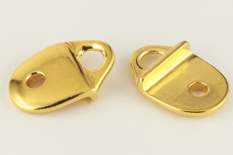 20 Pcs 17mm Bright Gold TierraCast Plain Strap Tip #CK486