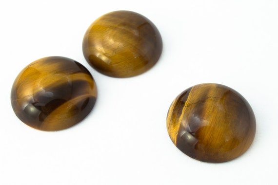 2pcs 15mm tigers eye cabochon jewellery making crsft UK