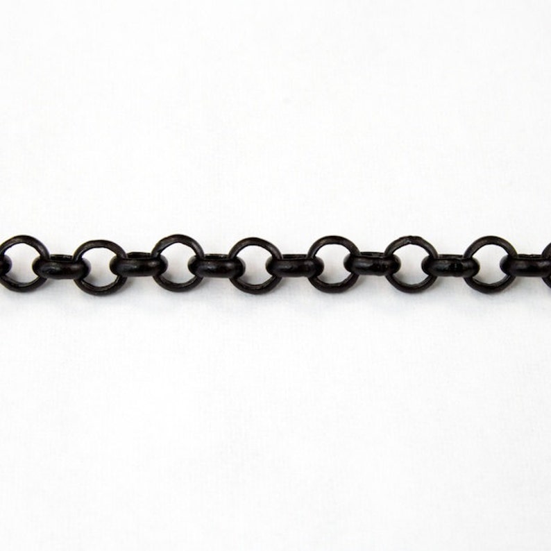 Matte Black 4mm Rolo Chain CC48