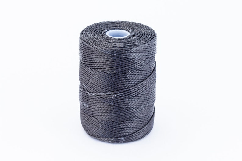 Charcoal C-Lon 0.4mm Bonded Nylon Fine Bead Cord
