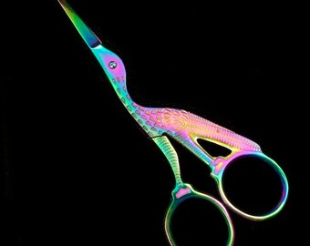 4" Dark Iris Stork Scissors (Pair) #TLX019
