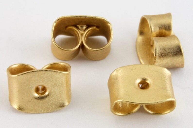 6mm Matte Gold Earring Clutch EFG017 Etsy