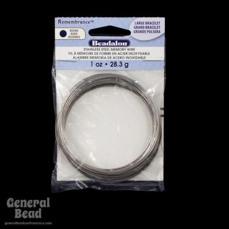 1 Oz. Stainless Steel Memory Wire #WRN004 Large Bracelet