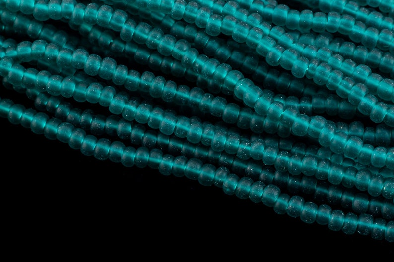 #CSG282 110 Matte Transparent Blue Zircon Czech Seed Bead 10 Gm, Hank, 12 Kilo