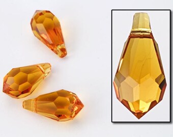 Swarovski 6000 11mm x 5.5mm Topaz Teardrop