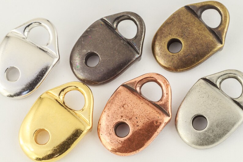 20 Pcs 17mm Bright Gold TierraCast Plain Strap Tip #CK486